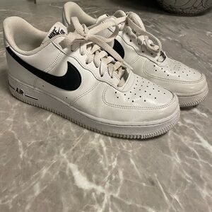 Nike White and Black Sneakers Air Force 1
